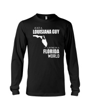 JUST A LOUISIANA GUY LIVING IN FLORIDA WORLD Long Sleeve Tee tile