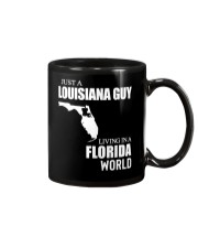 JUST A LOUISIANA GUY LIVING IN FLORIDA WORLD Mug tile