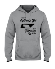 JUST A NEBRASKA GIRL IN A TENNESSEE WORLD Hooded Sweatshirt thumbnail