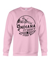 INDIANA IT'S WHERE MY STORY BEGINS Crewneck Sweatshirt thumbnail