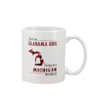 ALABAMA GIRL LIVING IN MICHIGAN WORLD Mug tile