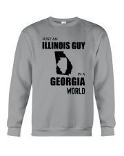 JUST AN ILLINOIS GUY IN A GEORGIA WORLD Crewneck Sweatshirt thumbnail