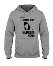 JUST AN ILLINOIS GUY IN A GEORGIA WORLD Hooded Sweatshirt thumbnail