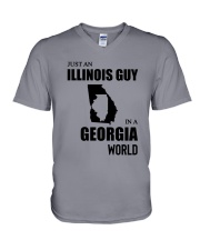 JUST AN ILLINOIS GUY IN A GEORGIA WORLD V-Neck T-Shirt thumbnail