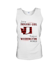 INDIANA GIRL LIVING IN WASHINGTON WORLD Unisex Tank thumbnail