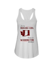 INDIANA GIRL LIVING IN WASHINGTON WORLD Ladies Flowy Tank thumbnail