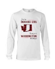 INDIANA GIRL LIVING IN WASHINGTON WORLD Long Sleeve Tee thumbnail