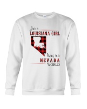 LOUISIANA GIRL LIVING IN NEVADA WORLD Crewneck Sweatshirt thumbnail