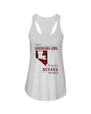 LOUISIANA GIRL LIVING IN NEVADA WORLD Ladies Flowy Tank thumbnail
