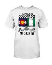 LIVE IN COLORADO BEGAN IN NIGERIA Classic T-Shirt tile