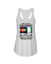 LIVE IN COLORADO BEGAN IN NIGERIA Ladies Flowy Tank thumbnail