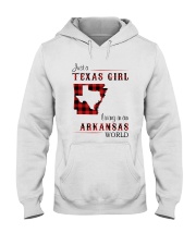 TEXAS GIRL LIVING IN ARKANSAS WORLD Hooded Sweatshirt thumbnail
