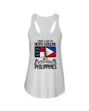 LIVE IN NORTH CAROLINA BEGAN IN PHILIPPINES Ladies Flowy Tank tile