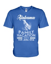 Personalized Alabama Family Vacation 2021 V-Neck T-Shirt tile