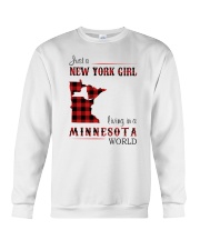 NEW YORK GIRL LIVING IN MINNESOTA WORLD Crewneck Sweatshirt thumbnail