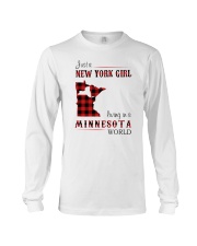 NEW YORK GIRL LIVING IN MINNESOTA WORLD Long Sleeve Tee thumbnail