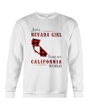 NEVADA GIRL LIVING IN CALIFORNIA WORLD Crewneck Sweatshirt tile