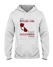 NEVADA GIRL LIVING IN CALIFORNIA WORLD Hooded Sweatshirt tile