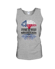 LIVING IN TEXAS WITH NORTH DAKOTA ROOTS Unisex Tank thumbnail