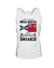 LIVE IN NOVA SCOTIA BEGAN IN ONTARIO ROOT Unisex Tank thumbnail