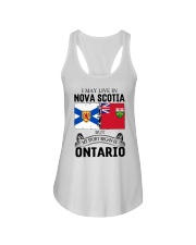 LIVE IN NOVA SCOTIA BEGAN IN ONTARIO ROOT Ladies Flowy Tank thumbnail