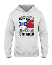 LIVE IN NOVA SCOTIA BEGAN IN ONTARIO ROOT Hooded Sweatshirt thumbnail