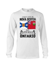 LIVE IN NOVA SCOTIA BEGAN IN ONTARIO ROOT Long Sleeve Tee thumbnail