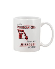 MICHIGAN GIRL LIVING IN MISSOURI WORLD Mug tile