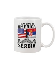 LIVE IN AMERICA BEGAN IN SERBIA Mug tile