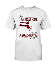 JAMAICAN GIRL LIVING IN MASSACHUSETTS WORLD Classic T-Shirt front
