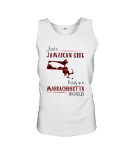 JAMAICAN GIRL LIVING IN MASSACHUSETTS WORLD Unisex Tank tile