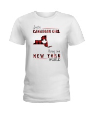CANADIAN GIRL LIVING IN NEW YORK WORLD Ladies T-Shirt thumbnail