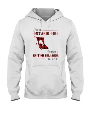 ONTARIO GIRL LIVING IN BRITISH COLUMBIA WORLD Hooded Sweatshirt tile