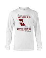ONTARIO GIRL LIVING IN BRITISH COLUMBIA WORLD Long Sleeve Tee tile