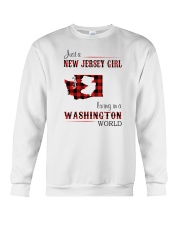 JERSEY GIRL LIVING IN WASHINGTON WORLD Crewneck Sweatshirt thumbnail