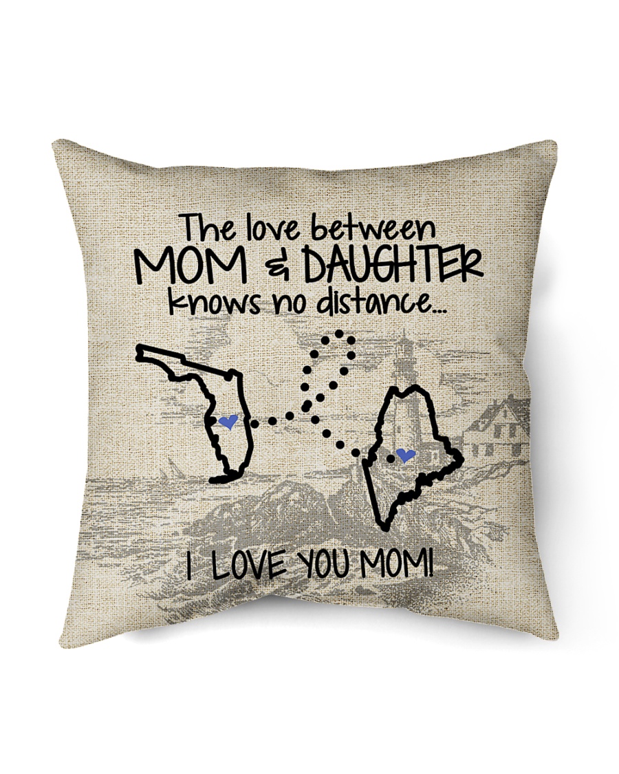 MAINE FLORIDA THE LOVE MOM AND DAUGHTER Indoor Pillow - 16” x 16”