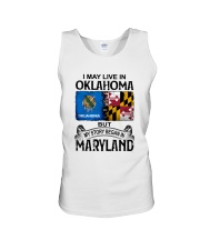 LIVE IN OKLAHOMA BEGAN IN MARYLAND Unisex Tank tile