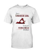 CANADIAN GIRL LIVING IN VIRGINIA WORLD Classic T-Shirt front