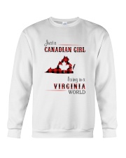 CANADIAN GIRL LIVING IN VIRGINIA WORLD Crewneck Sweatshirt thumbnail