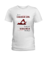 CANADIAN GIRL LIVING IN VIRGINIA WORLD Ladies T-Shirt thumbnail