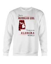 MICHIGAN GIRL LIVING IN ALABAMA WORLD Crewneck Sweatshirt thumbnail