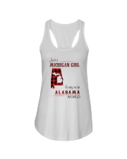 MICHIGAN GIRL LIVING IN ALABAMA WORLD Ladies Flowy Tank thumbnail