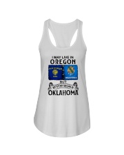 LIVE IN OREGON BEGAN IN OKLAHOMA Ladies Flowy Tank tile