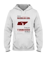 MICHIGAN GIRL LIVING IN TENNESSEE WORLD Hooded Sweatshirt thumbnail