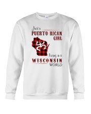 PUERTO RICAN GIRL LIVING IN WISCONSIN WORLD Crewneck Sweatshirt thumbnail