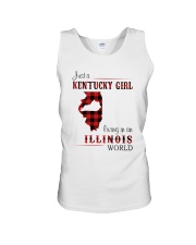 KENTUCKY GIRL LIVING IN ILLINOIS WORLD Unisex Tank thumbnail