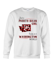 PUERTO RICAN GIRL LIVING IN WASHINGTON WORLD Crewneck Sweatshirt thumbnail