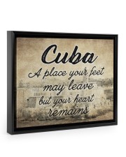 CUBA A PLACE YOUR HEART REMAINS Floating Framed Canvas Prints Black tile