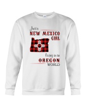 NEW MEXICO GIRL LIVING IN OREGON WORLD Crewneck Sweatshirt thumbnail