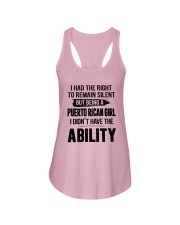 BEING A PUERTO RICAN GIRL I DIDN'T HAVE ABILITY Ladies Flowy Tank thumbnail